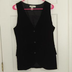 Ann Taylor Black Velvet Vest-Tunic length-6